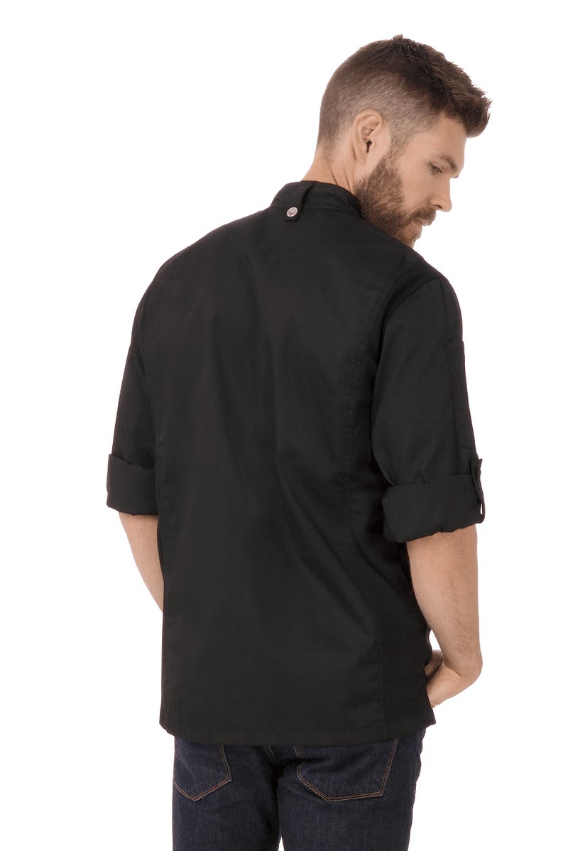 Chef Works Men's Bowden Chef Coat, Black, XX-Large - Image 2
